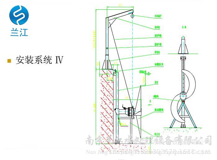 QJB型潛水推進攪拌器安裝系統